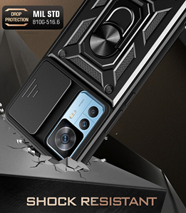 เคสโทรศัพท์มีห่วงป้องกันสำหรับ Xiaomi <span class=keywords><strong>Mi</strong></span> 12T/13Pro/poco M5 redmi A1โน๊ต12pro เปิดตัวเกราะสไลด์กล้องเต็มรูปแบบ - Product Image 3