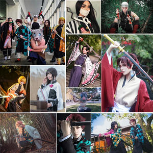 104cm vente en gros Anime <span class=keywords><strong>Kimetsu</strong></span> no Yaiba Cosplay arme accessoires bois jouet en bois épée Tanjirou épées démon tueur Katana - Product Image 2