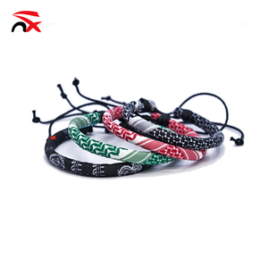 Cadeaux originaux Bracelet Palestine Multicolore Mode Fait main en tissu Femmes Hommes Bracelets Keffiyeh réglables - Product Image 2