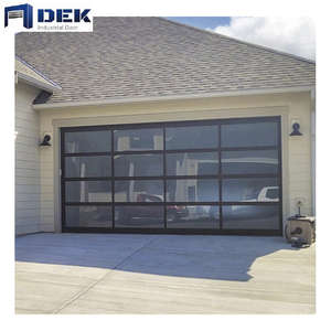 Portes <span class=keywords><strong>de</strong></span> <span class=keywords><strong>garage</strong></span> en verre isolées en aluminium motorisées modernes pour la maison - Product Image 2