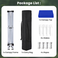 Tente Pop-Up 10x10 Portable Pliante Robuste Instantanée pour Événements Extérieurs, Fêtes, Camping, Vendeurs