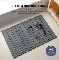 Tapis de séchage pliable en diatomite ultra-absorbant pour comptoir de cuisine et salle de bain