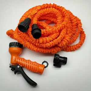 DD1383 Expandable 25ft 50ft 75ft 100ft Hose Gun Magic Triple Flexible Pipe Nozzle Water Sprayer Car Washing Garden Hose