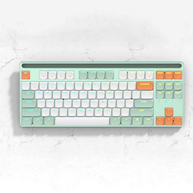 Mechanical Keyboard Custom Brown Switch Gaming Keyboard 80 Percent TKL Style 2.4G BT Wired Full RGB 1000Hz Metal Case for PC