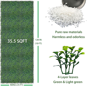 Pannello Siepe Artificiale in Bosso 1x3m Economico in Rotolo Tappeto Erboso Sintetico Piante Recinzione Grama Artificial Parede - Product Image 3