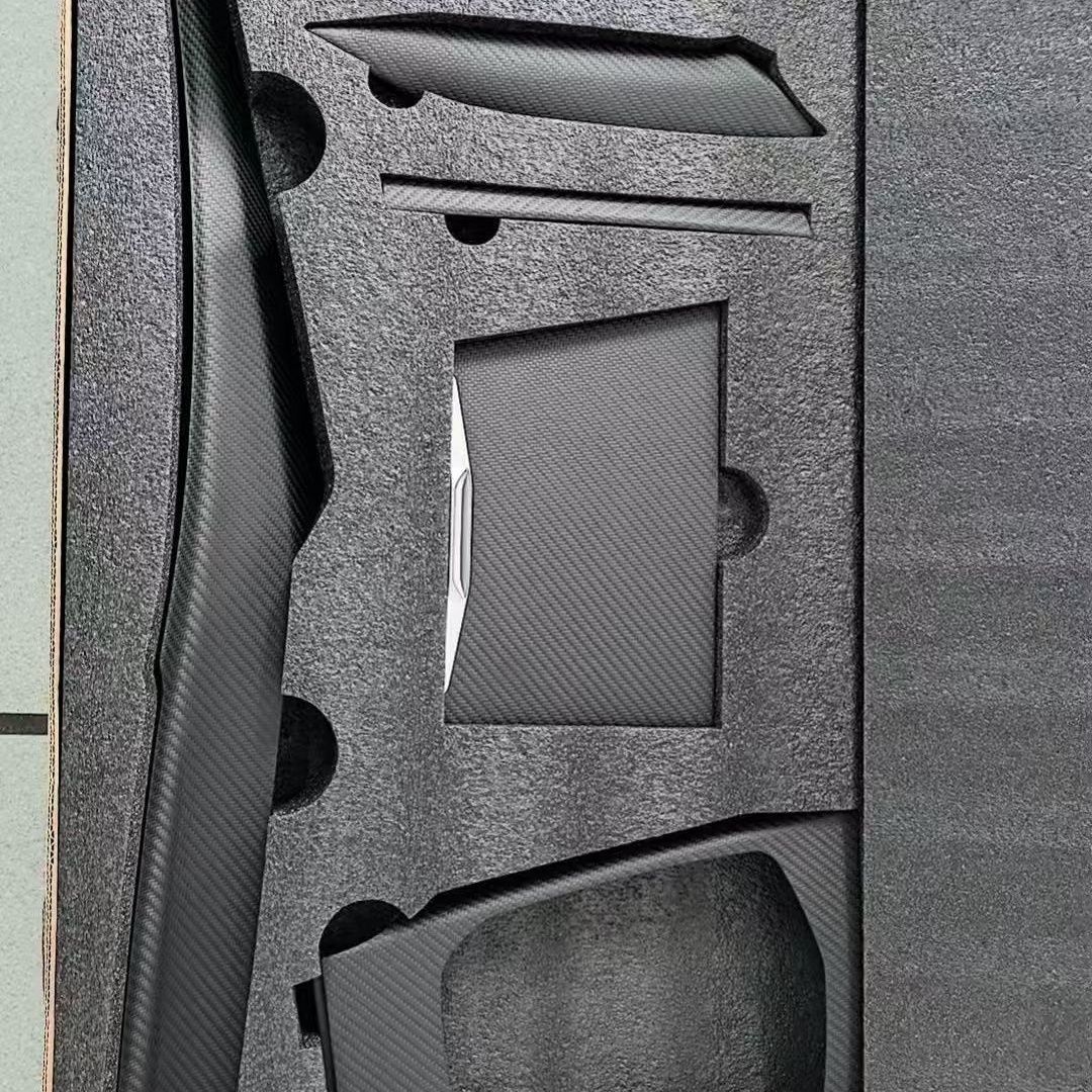 Black 6pcs Carbon Fiber Interior Decorative Cover Trim Kit Set (BMW Fitment), photo 3