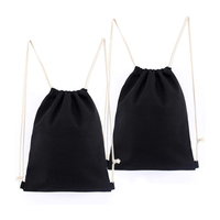 Sac à dos en toile de coton avec cordon de serrage
