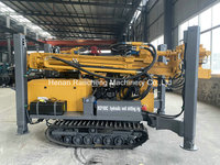 Rig de forage rotatif sur chenilles Rancheng RCF180C à moteur diesel, compresseur d'air hydraulique, pompe, moteur, profondeur de forage 180m, puits d'eau