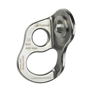 Placa giratoria de doble orificio Camnal M12 35kN de acero inoxidable para escalada y construcción - Product Image 1