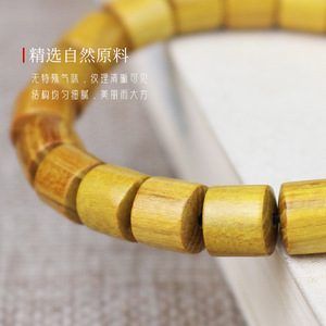 Sandalwood Barrel <b>Bead</b> <b>Bracelet</b> 22mm 8mm Each Religious Buddhist Unisex Jewelry Gift Summer 2023 - Product Image 2