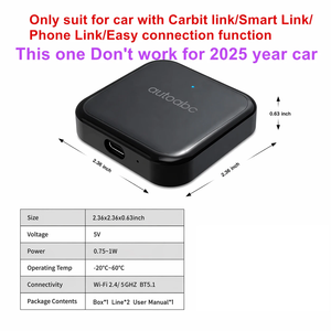 Adaptador Carbitlink Easylink <span class=keywords><strong>Easyconnection</strong></span> para CarPlay Inalámbrico y Android Auto 2 en 1, Conexión Automática Plug & Play, Compatible con Autos Chinos - Product Image 6
