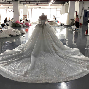 Para Jancember LSMX103 2025 vestido de novia de alta calidad de talla grande con hombros descubiertos para fiestas nocturnas diseño <span class=keywords><strong>real</strong></span> decoración de encaje <span class=keywords><strong>capilla</strong></span> - Product Image 6