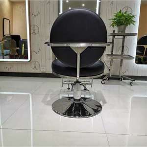 เก้าอี้ตัดผมชายทรงโมเดิร์นคุณภาพสูงสีดำขายส่งยอดนิยม พร้อมฐานสีทอง - Product Image 6