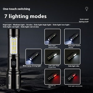 Nhà sản xuất của siêu sáng tầm xa cắm trại dẫn đèn Pin COB công nghệ đỏ trắng <span class=keywords><strong>Laser</strong></span> bên đèn Nhôm Cơ thể USB IP65 - Product Image 2