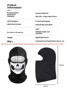 Masque de <span class=keywords><strong>ski</strong></span> d'hiver en forme de crâne, masque facial, cyclisme, moto, cagoule pour homme - Product Image 5