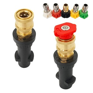 Buse de nettoyage haute pression 1/4'' à connexion rapide en acier inoxydable, jet en éventail, qualité industrielle pour lavage automobile - Product Image 3