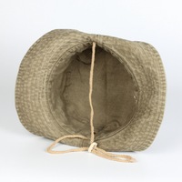 Sombrero de Pescador Personalizado al por Mayor con Logotipo, 100% Algodón, Estilo Vintage Lavado, Gorra de Playa con Lazo para Marcas, Venta al por Mayor