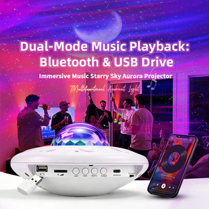 Wireless BT Music Player Remote Ocean Wave Ambient <b>Light</b> Bedroom Decor Gift Starry Sky Projector UFO <b>LED</b> <b>Night</b> <b>Light</b> - Product Image 4