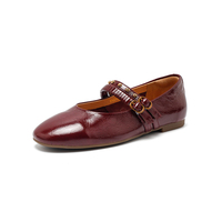 Ballerines Mary Jane vintage pour femmes, à double boucle, effet vieilli, antidérapantes, légères et souples pour le printemps, l'été et l'automne