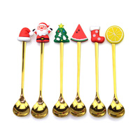 Vente en gros de souvenirs touristiques du Mexique personnalisés Cuillère en métal plaqué or Cuillère souvenir en métal et acier inoxydable