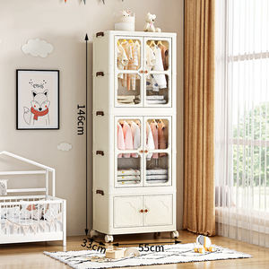 8088-4 רב תכליתיים ילדים צעצועים ארון אחסון פלסטיק מתקפל ארון - Product Image 1