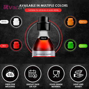 Vacare Gonflable Cola Pompe Carbonation Gardien Écologique De Qualité Alimentaire Jetable Boisson Scellant Bouteille Bouchon Bar Accessoires - Product Image 2