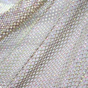 SS12 تصميم جديد شبكة من قماش مرن من حجر الراين قماش شبكي قوي من زجاج كريستالي من حجر الراين للقماش
