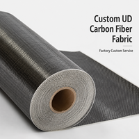 Tissu en fibre de carbone cousu UD à module élevé, léger, pour renforcement aérospatial, fourni par l'usine