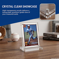 Support d'affichage magnétique en acrylique pour cartes de baseball, cadre transparent pour cartes à collectionner, pour cartes de sport standard