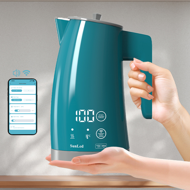 Sunled High End Design Smart Home Appliances Bpa-free Household Portable Electric Water Kettle With Temperature Control