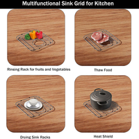 Panier de vidange multifonctionnel pour évier de cuisine en acier inoxydable 304, passoire et grille d'évier pour cuisine