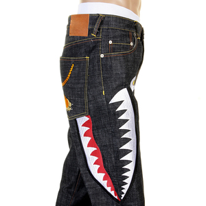 Autunno/inverno moda personalizzata Casual primavera e autunno Vintage Patch panno ricamato bordo grezzo <span class=keywords><strong>Jeans</strong></span> pantaloni da uomo <span class=keywords><strong>Jogger</strong></span> - Product Image 6