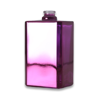 Flacons de pulvérisation de brume fine en verre à sertir écologique de 50ml 100 ml avec logo personnalisé flacon de parfum vide carré violet