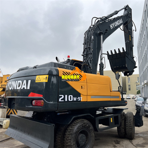 Excavatrice sur pneus Hyundai 210W-9, équipement de construction lourd, moteur Cummins 1 an, forte puissance de creusement, occasion Corée - Product Image 1