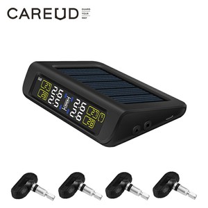 CAREUD Wholesales TPMSソーラーパワーワイヤレスセンサー自動車用タイヤ空気圧モニタリングアラームカー - Product Image 5