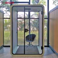 Cabines de bureau modulaires modernes en aluminium, insonorisées, pour l'intérieur et l'extérieur, pour le jardin, cabine téléphonique