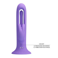 Vibromasseur point G en silicone mains libres nouveau design 4 modes de battement et 12 modes de vibration avec base de succion pour dames femmes Sex Toys %