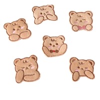 Fer à broder par ordinateur sur appliques patchs d'ours de dessin animé mignon patchs brodés personnalisés pour vêtements de bébé