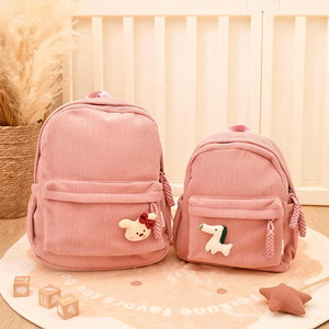 防水コーデュロイ素材スクールバックパック漫画かわいいパターン男女兼用学生バックパック毎日 - Product Image 6