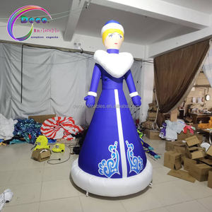 Decorazione evento gonfiabile cartone animato Charater regina Bule vestito donne gonfiabili - Product Image 1