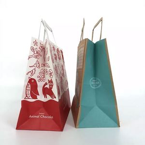Bolsa de Papel Kraft Marrón Personalizada para Comida de Restaurante, Entrega a Domicilio, con Asa y Logotipo Propio, para Promoción en Supermercados - Product Image 4