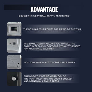 ZCEBOX 4-36 yolu Ip40 MCB Panel kutusu kutu ile plastik güç elektrik dağıtım kutusu devre kesici - Product Image 4