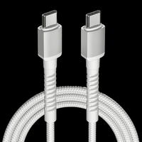 Câble de charge rapide et de transfert de données Portronics Konnect X 60W Type-C Type-C en nylon tressé incassable de 2 m pour iPhone 15