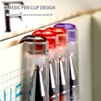 Ensemble de stylos gel pailletés quatre couleurs, boîte à clapet en PP, stylos de marquage pour étudiants, journal, dessin, papeterie scolaire