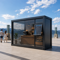 Maison conteneur miniature détachable personnalisable pour café, idéale pour les vacances, avec panneaux en laine de roche, également utilisable comme magasin de détail