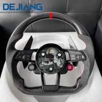 Volant en cuir, simili daim et fibre de carbone personnalisé pour Audi, nouvelle version avec bouton de démarrage, compatible R8 TT RS RS3 456 A4 A6 Q3 Q5 Q7