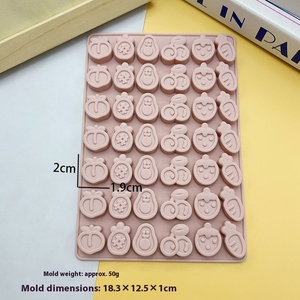 Moule en résine de silicone en forme d'oiseau de dessin animé, hérisson, <span class=keywords><strong>lion</strong></span>, bête, pour bonbons mous, chocolat, moule à fruits à une bouchée pour tremper ou déposer - Product Image 6