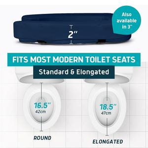 Cojín de asiento de inodoro SUREWALHOME, cojín portátil para sentarse, espuma de alta densidad para una mayor comodidad, elevación, cojín de fácil limpieza - Product Image 3