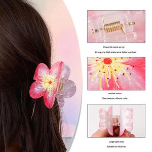 Pinza <span class=keywords><strong>de</strong></span> Pelo Versátil con Diseño Floral <span class=keywords><strong>de</strong></span> Flor <span class=keywords><strong>de</strong></span> Ciruelo para <span class=keywords><strong>Mujer</strong></span>, Ideal para Peinados Recogidos y Accesorios Elegantes para la Parte Trasera <span class=keywords><strong>de</strong></span> la Cabeza - Product Image 2