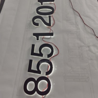 Vente flash : lettres rétroéclairées en acier inoxydable 304 peintes en noir, qualité supérieure, artisanat exquis, fabricant d'enseignes personnalisées